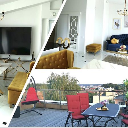 شقة Luxury Penthouse With Large Terrace & Panoramic Old Town View فيلنيوس المظهر الخارجي الصورة
